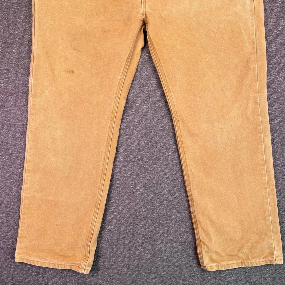 Carhartt‎ Pants Mens 40x30 Tan Duck Canvas Relaxed Workwear Brown Rugged Utility